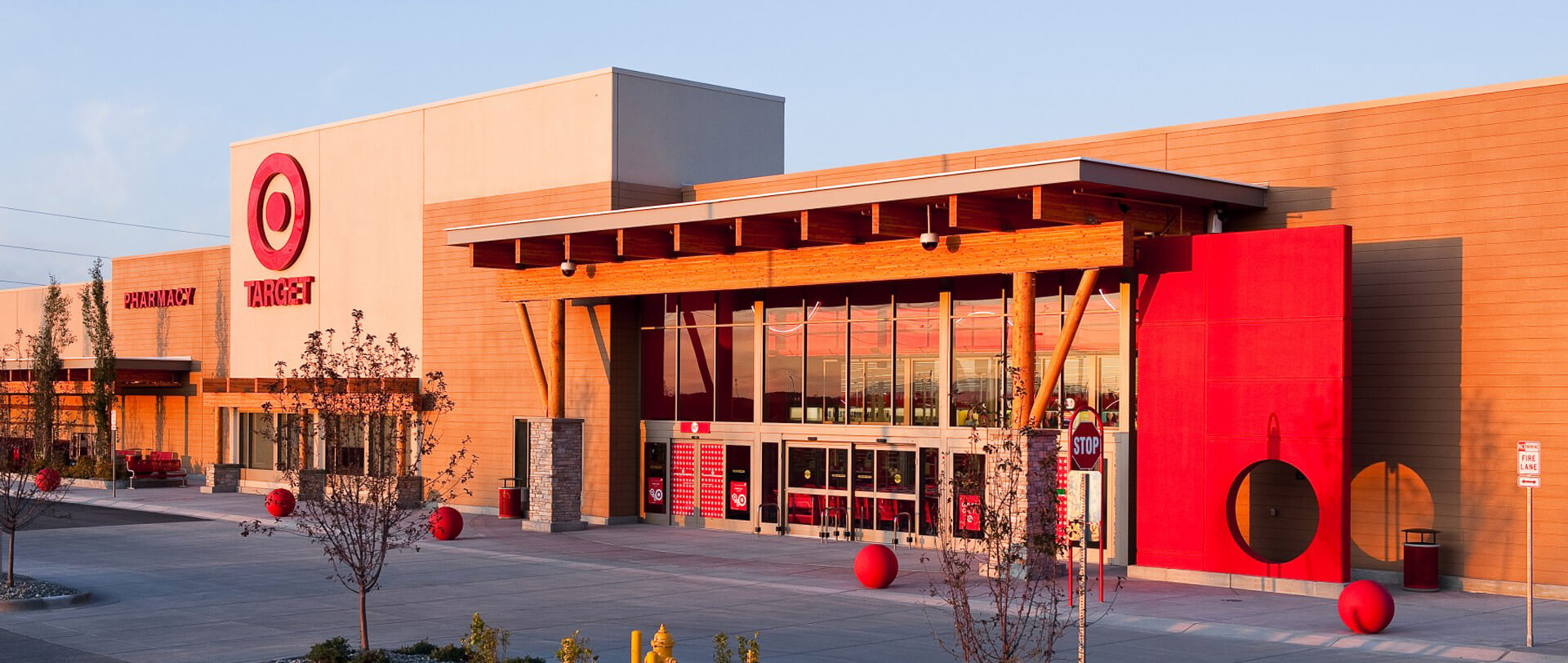 The exterior of a Target department store building.